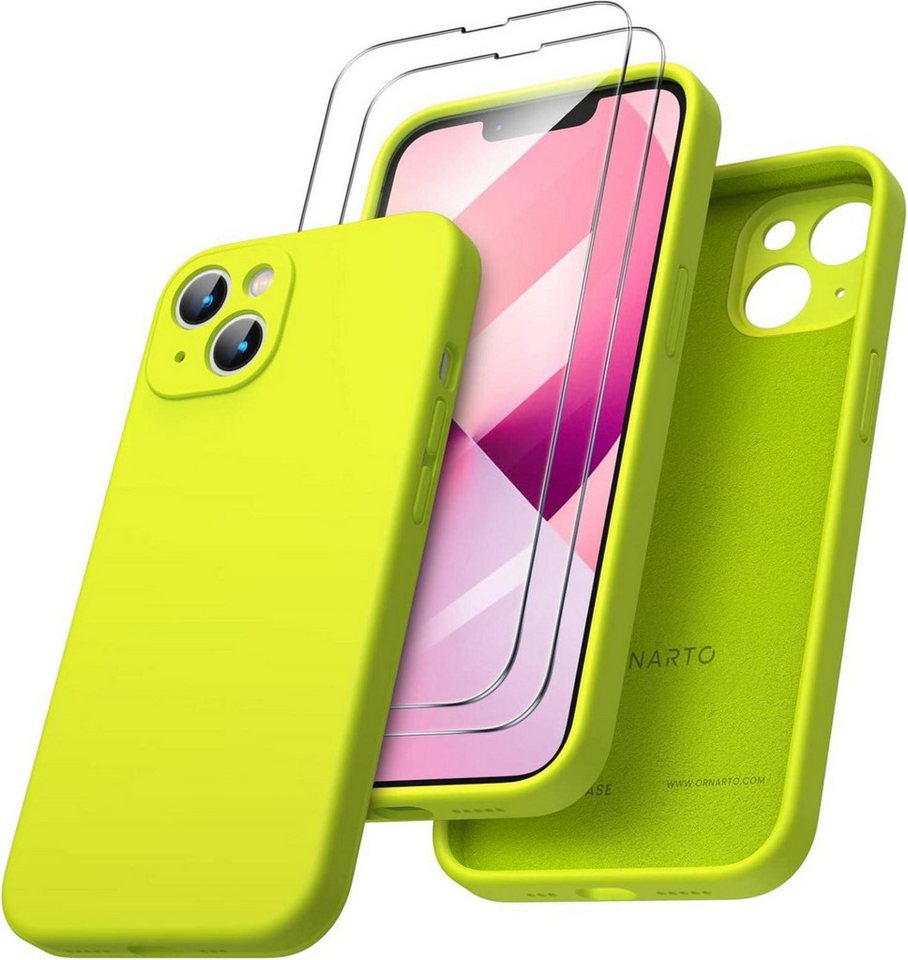 LuxusKollektion Handyhülle iPhone 13 Hülle mit 2x Schutzfolie Silikon Gel stoßfeste Handyhülle LuxusKollektion Handyhülle iPhone 13 Hülle mit 2x Schutzfolie Silikon Gel stoßfeste Handyhülle von LuxusKollektion