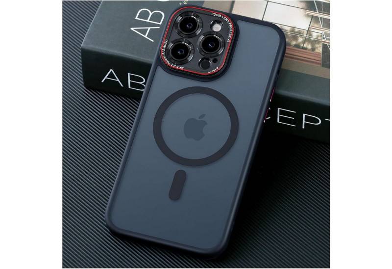 LuxusKollektion Handyhülle iPhone 14 Pro Hülle MagSafe Kameraschutz Stark magnetisch Schwarz von LuxusKollektion