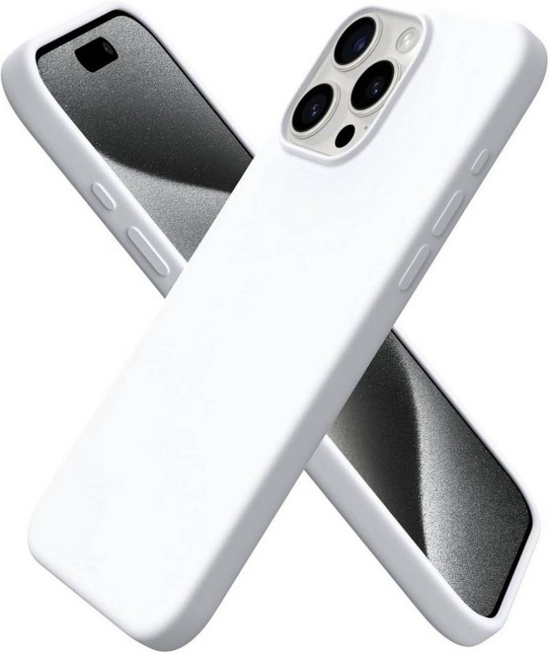 LuxusKollektion Handyhülle iPhone 15 Pro Max Hülle Silikon 6,7 Zoll - Weiß, flüssiges von LuxusKollektion