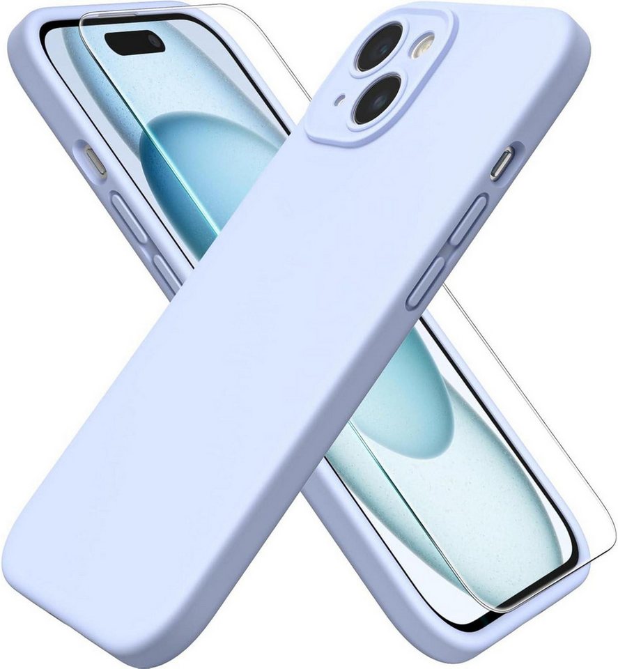LuxusKollektion Handyhülle iPhone 15 Silikon Hülle 6.1'' Stoßfest Anti-Kratzer Himmelblau LuxusKollektion Handyhülle iPhone 15 Silikon Hülle 6.1'' Stoßfest Anti-Kratzer Himmelblau von LuxusKollektion