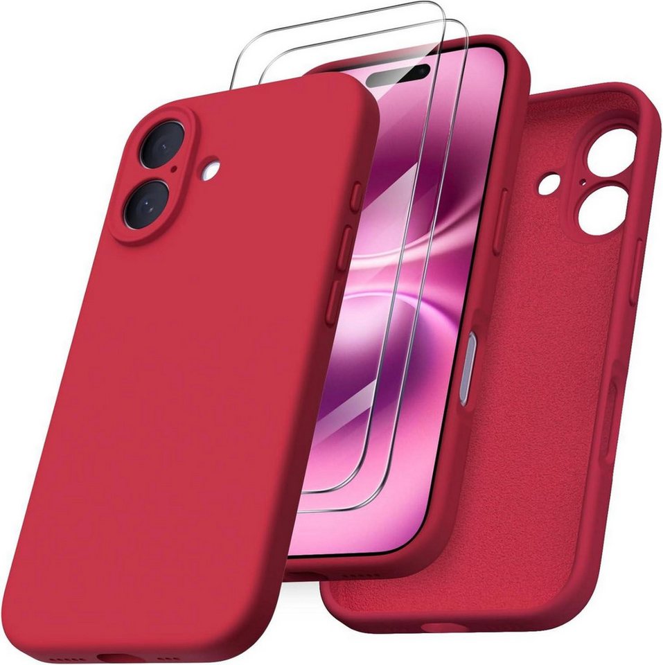 LuxusKollektion Handyhülle iPhone 16 Hülle Kameraschutz 2 Schutzfolien flüssiges Silikon 6.1 Zoll LuxusKollektion Handyhülle iPhone 16 Hülle Kameraschutz 2 Schutzfolien flüssiges Silikon 6.1 Zoll von LuxusKollektion