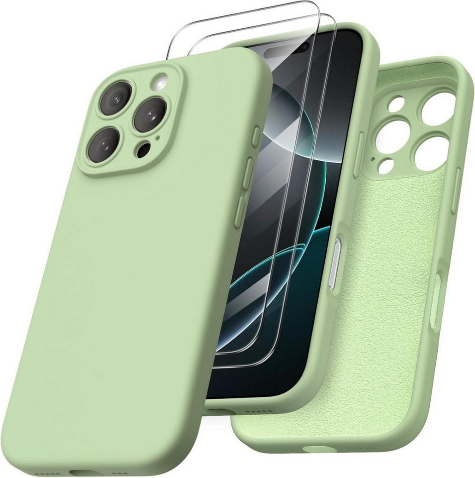 LuxusKollektion Handyhülle iPhone 16 Pro Hülle flüssiges Silikon Kameraschutz 6.3 Zoll Hellgrün LuxusKollektion Handyhülle iPhone 16 Pro Hülle flüssiges Silikon Kameraschutz 6.3 Zoll Hellgrün von LuxusKollektion