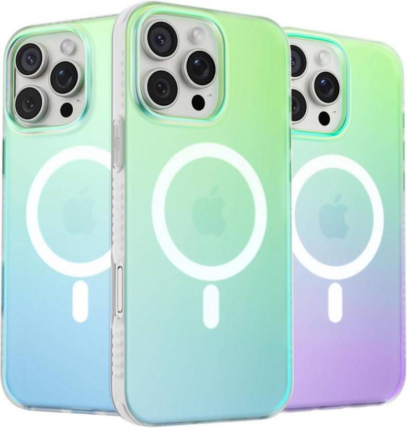 LuxusKollektion Handyhülle iPhone 16 Pro Max Hülle mit Magsafe, Fluoreszierender Farbverlauf von LuxusKollektion