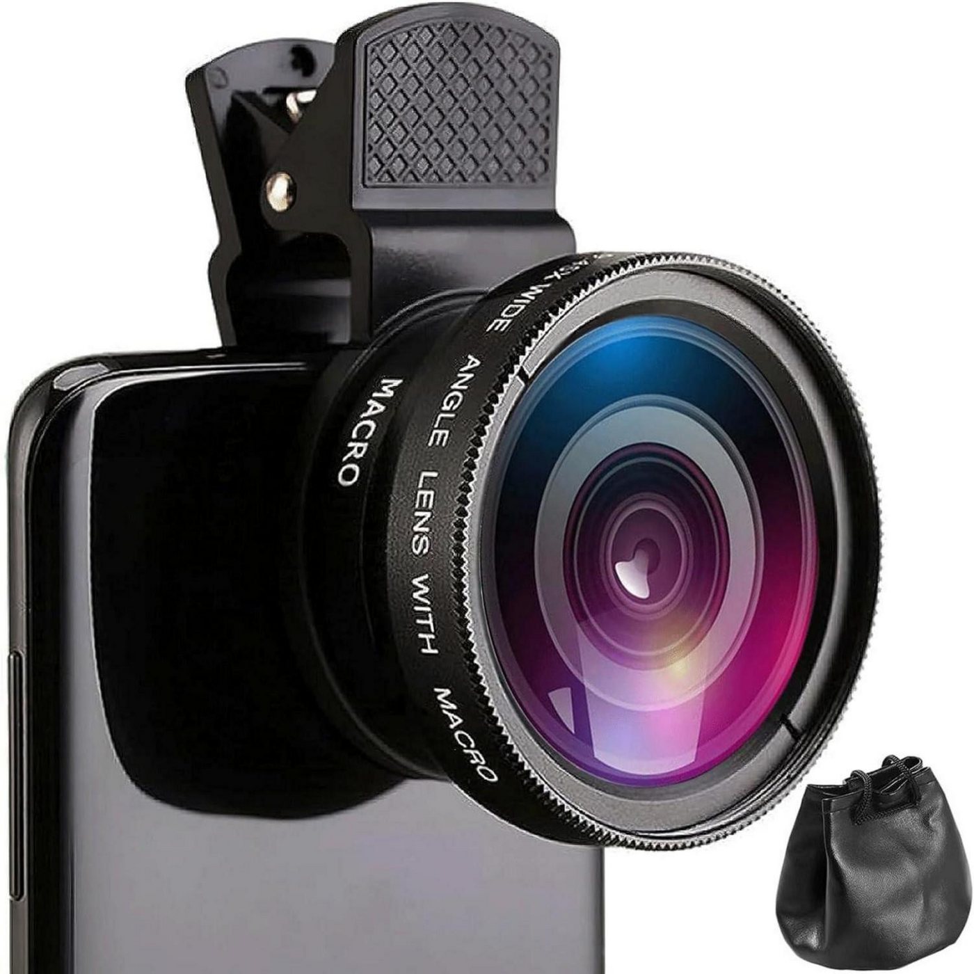 LuxusKollektion Kamera-Hülle 2 in 1 Handy Weitwinkel Makroobjektiv Kit für iOS Android Smartphone LuxusKollektion Kamera-Hülle 2 in 1 Handy Weitwinkel Makroobjektiv Kit für iOS Android Smartphone von LuxusKollektion