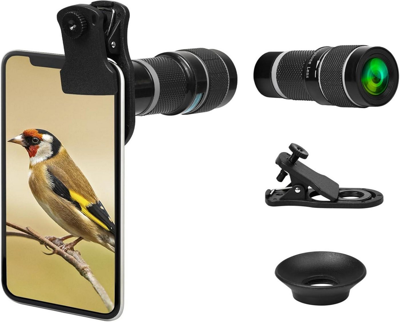 LuxusKollektion Kamera-Hülle 20X Long Focus Telezoom Objektiv für IOS iPhone Android Smartphone LuxusKollektion Kamera-Hülle 20X Long Focus Telezoom Objektiv für IOS iPhone Android Smartphone von LuxusKollektion