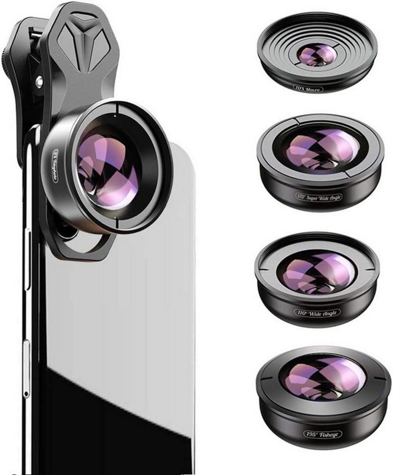 LuxusKollektion Kamera-Hülle 5in1 Kameraobjektiv-Set Teleobjektiv Makro Super Weitwinkel Handy LuxusKollektion Kamera-Hülle 5in1 Kameraobjektiv-Set Teleobjektiv Makro Super Weitwinkel Handy von LuxusKollektion
