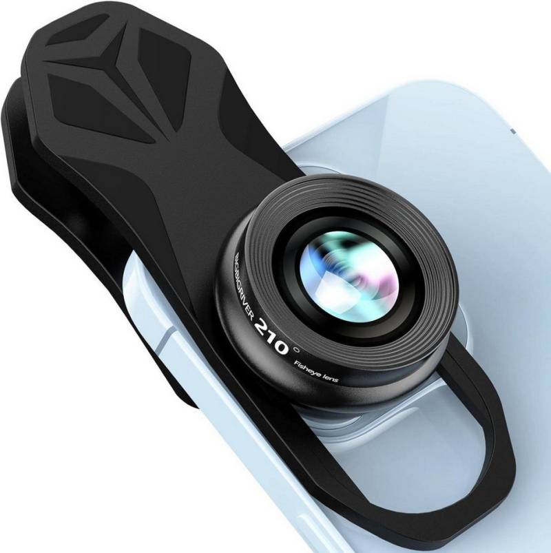 LuxusKollektion Kamera-Hülle Handy Fisheye-Objektiv 210° für iPhone Samsung Pixel BlackBerry iPad von LuxusKollektion