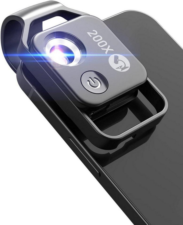 LuxusKollektion Kamera-Hülle Mini-Mikroskop 200X Smartphone Taschengröße LED Schwarz LuxusKollektion Kamera-Hülle Mini-Mikroskop 200X Smartphone Taschengröße LED Schwarz von LuxusKollektion