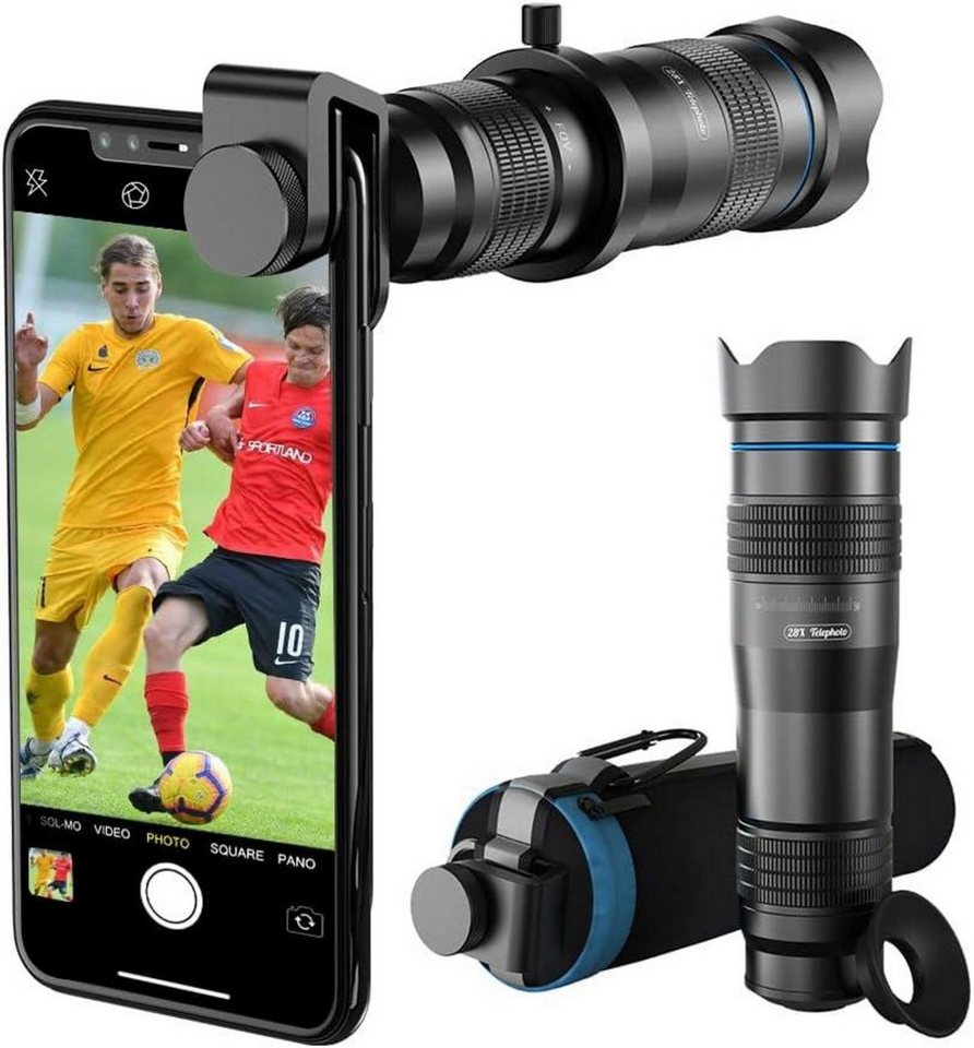 LuxusKollektion Kamera-Hülle Teleobjektiv Smartphone 28x HD Zoom Kamera-Set für iPhone Samsung LuxusKollektion Kamera-Hülle Teleobjektiv Smartphone 28x HD Zoom Kamera-Set für iPhone Samsung von LuxusKollektion