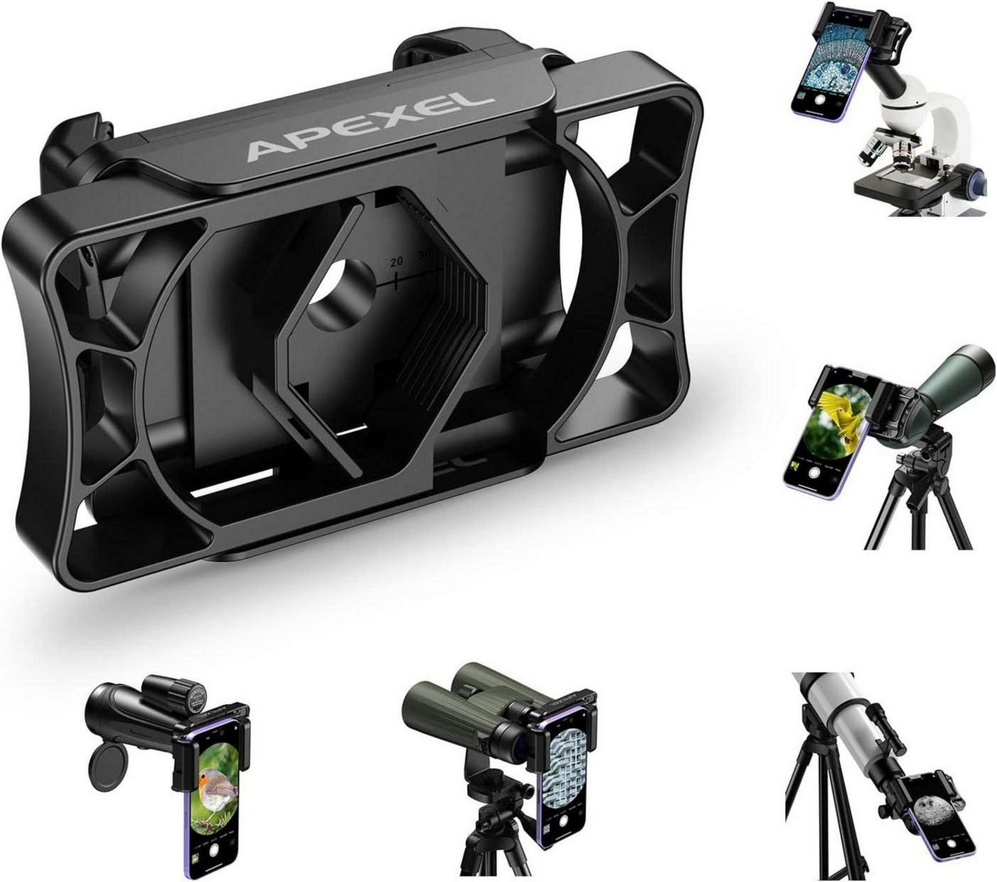 LuxusKollektion Kamera-Hülle Universaler Spektiv Adapter für Handy, leicht & kompakt, sicher LuxusKollektion Kamera-Hülle Universaler Spektiv Adapter für Handy, leicht & kompakt, sicher von LuxusKollektion
