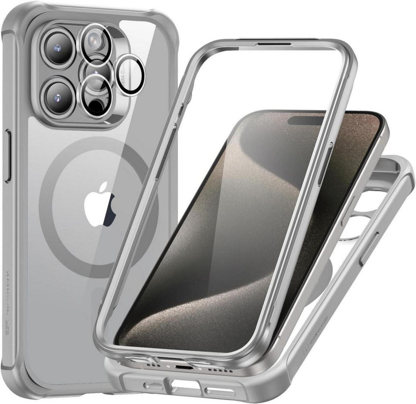 LuxusKollektion Kameraschutzglas iPhone 15 Pro Max Hülle MagSafe 360 Grad Schutz Stoßfest Kamera Schutz LuxusKollektion Kameraschutzglas iPhone 15 Pro Max Hülle MagSafe 360 Grad Schutz Stoßfest Kamera Schutz von LuxusKollektion