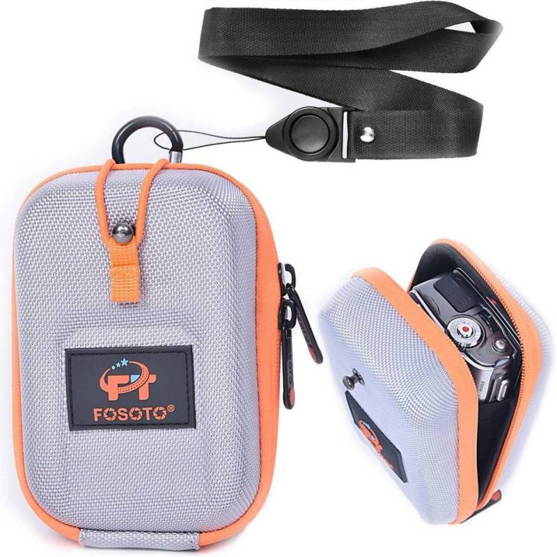 LuxusKollektion Kameratasche Kameratasche Digitalkamera-Tasche mit Gürtelschlaufe grau SX740 SX720 von LuxusKollektion