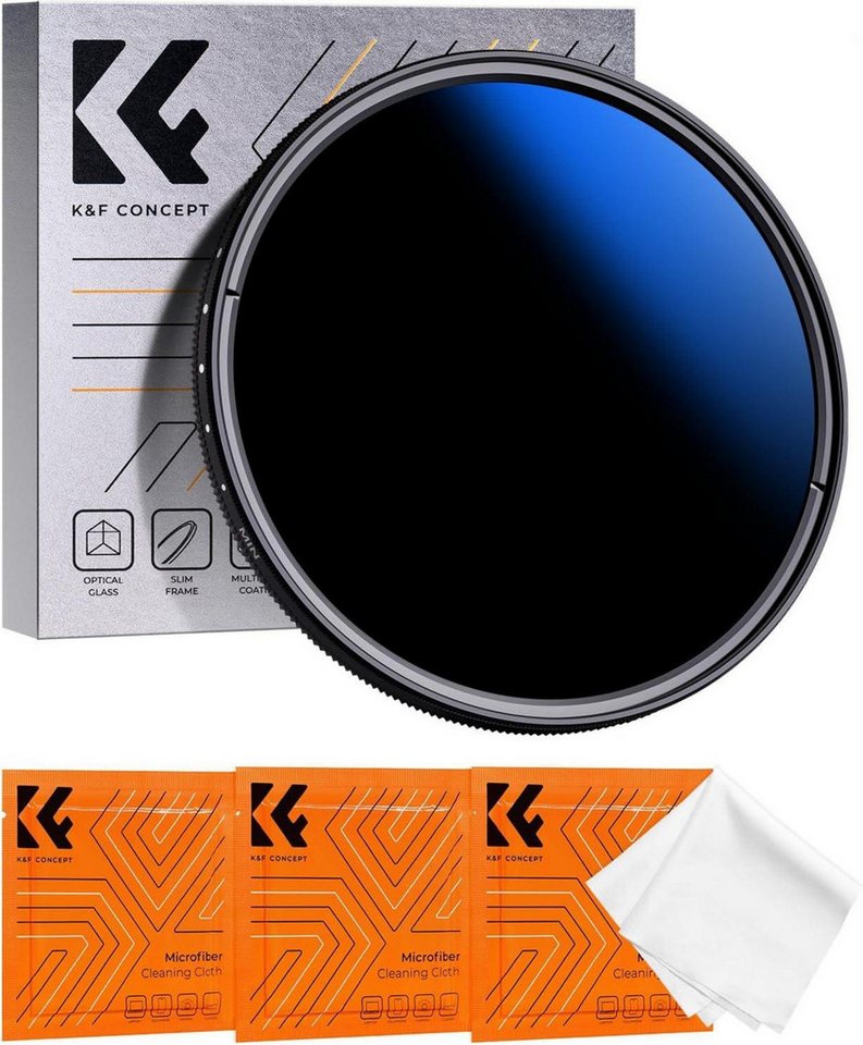 LuxusKollektion Nano K-Serie ND Filter 82mm Variabler Graufilter ND2-ND2000 Graufilter von LuxusKollektion