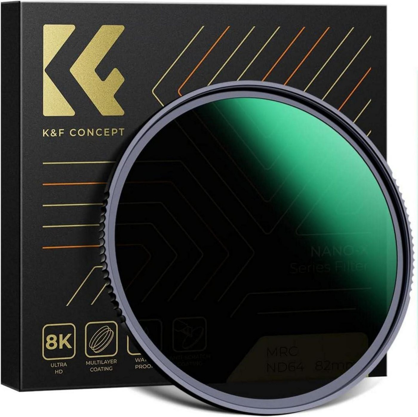 LuxusKollektion Nano-X Serie ND64 Filter 55MM Slim Fester Graufilter 55mm ND64 Graufilter von LuxusKollektion