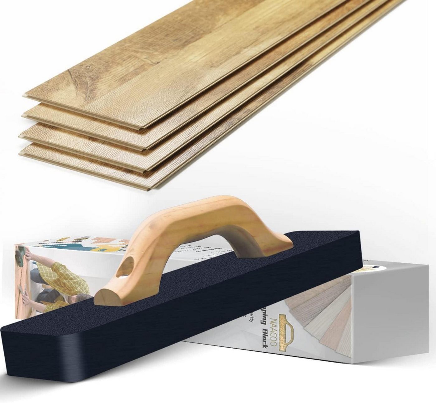 LuxusKollektion Schutz-Set Schlagklotz Vinyl Bodenwerkzeug 1.2KG 39CM Holzbodenmontage sicher von LuxusKollektion
