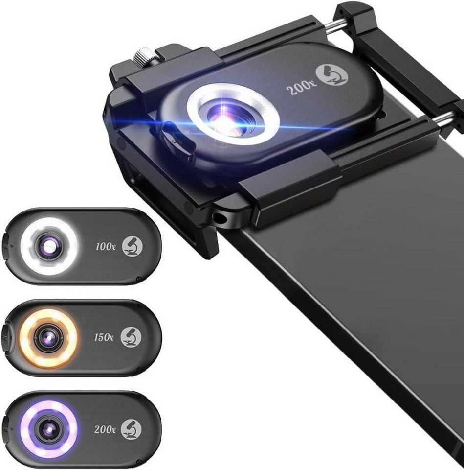 LuxusKollektion Smartphone-Hülle 3in1 Mini-mikroskop Smartphone-Kamera LED-Licht & CPL-Filter LuxusKollektion Smartphone-Hülle 3in1 Mini-mikroskop Smartphone-Kamera LED-Licht & CPL-Filter von LuxusKollektion