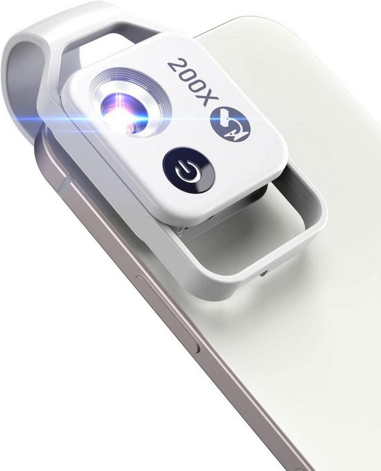 LuxusKollektion Smartphone-Hülle Mini-Mikroskop 200X für Smartphone-Kamera LED Taschenformat iPhone 13 LuxusKollektion Smartphone-Hülle Mini-Mikroskop 200X für Smartphone-Kamera LED Taschenformat iPhone 13 von LuxusKollektion