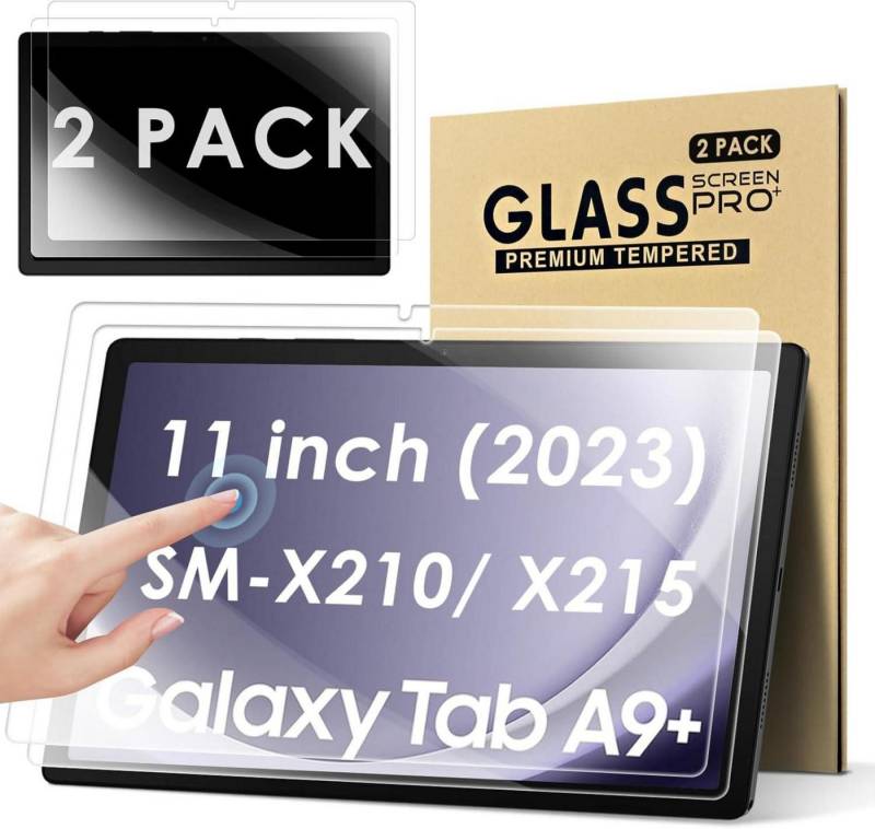 LuxusKollektion Tablet-Hülle 2er Pack Full Screen Schutzfolie für Samsung Galaxy Tab A9 Plus 11 von LuxusKollektion