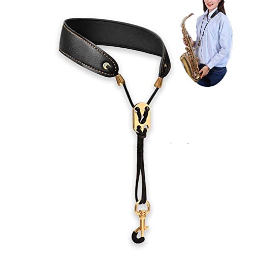 Saxophongurt Leder Saxophon Lanyard Halsriemenschutz Hals Für Sopran Tenor Alto Bariton Saxal Musical Instrument von Luxylei