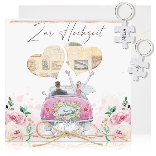 Geldgeschenk Hochzeit Verpackung mit Umschlägen,Hochzeitskarte Geldgeschenk Hochzeitsgeschenke für Brautpaar,Personalisierte Hochzeitskarte Geldgeschenk Glückwunschkarte mit Mr & Mrs Schlüsselanhänger Geldgeschenk Hochzeit Verpackung mit Umschlägen,Hochzeitskarte Geldgeschenk Hochzeitsgeschenke für Brautpaar,Personalisierte Hochzeitskarte Geldgeschenk Glückwunschkarte mit Mr & Mrs Schlüsselanhänger von Luyuttn