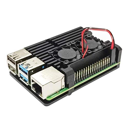 Box für 4B-Metallgehäuse, 85 x 55 x 25 mm, mit Doppelventilator-Set, Gehäuse aus Aluminiumlegierung mit integrierter Spüle, perfekt für Raspberry Pi 4B-Enthusiasten Box für 4B-Metallgehäuse, 85 x 55 x 25 mm, mit Doppelventilator-Set, Gehäuse aus Aluminiumlegierung mit integrierter Spüle, perfekt für Raspberry Pi 4B-Enthusiasten von Luzhengyang