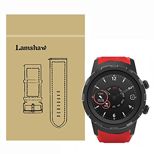 LvBu Armband Kompatibel Für 3Plus Cruz, Sport Silikon Classic Ersatz Uhrenarmband Für 3Plus Cruz Smartwatch (Rot) von LvBu