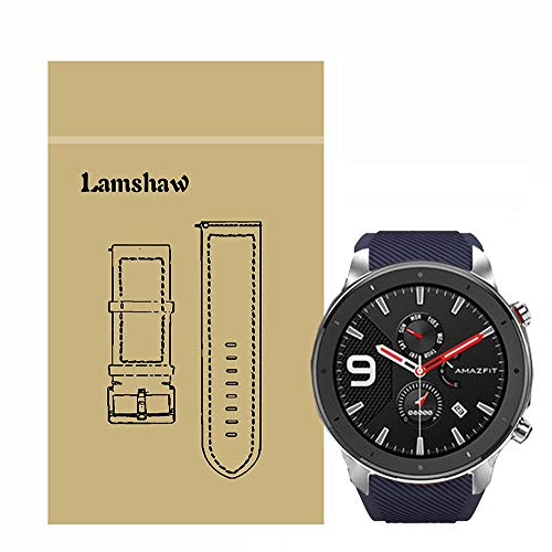 LvBu Armband Kompatibel Für Amazfit GTR Smart Watch, Sport Silikon Classic Ersatz Uhrenarmband Für Amazfit GTR 47mm Smartwatch (47mm case, Blau) von LvBu