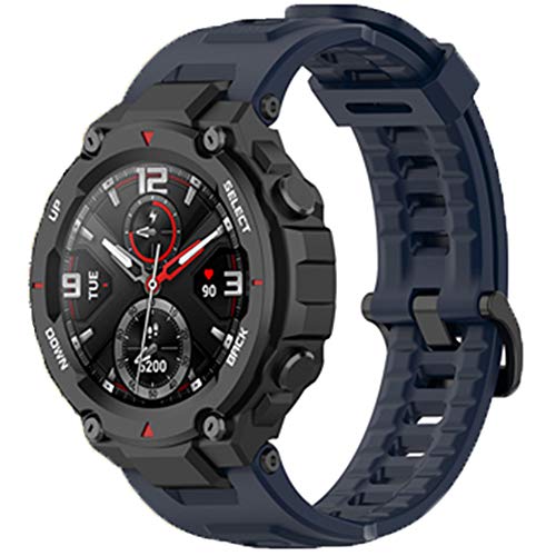 LvBu Armband Kompatibel Für Amazfit T-Rex, Sport Silikon Classic Ersatz Uhrenarmband Für Amazfit T-Rex Smartwatch (Blau) von LvBu