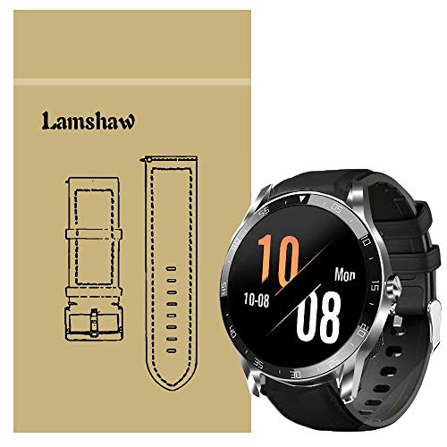 LvBu Armband Kompatibel Für Blackview X1, Leder Silikon Classic Ersatz Uhrenarmband Für Blackview X1 Smartwatch (schwarz) von LvBu