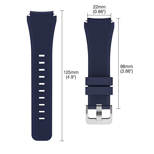 LvBu Armband Kompatibel Für Fossil Carlyle HR, Sport Silikon Classic Ersatz Uhrenarmband Für Fossil Gen 5 Carlyle HR (Blau) von LvBu