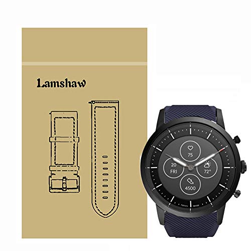 LvBu Armband Kompatibel Für Fossil Collider HR, Sport Silikon Classic Ersatz Uhrenarmband Für Fossil Hybrid Smartwatch HR Collider/Fossil Collider Hybrid Smartwatch (Blau) von LvBu