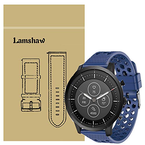 LvBu Armband Kompatibel Für Fossil Collider HR, Sport Silikon Classic Ersatz Uhrenarmband Für Fossil Hybrid Smartwatch HR Collider/Fossil Collider Hybrid Smartwatch (Blau) von LvBu