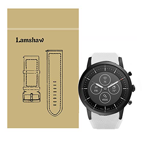 LvBu Armband Kompatibel Für Fossil Collider HR, Sport Silikon Classic Ersatz Uhrenarmband Für Fossil Hybrid Smartwatch HR Collider/Fossil Collider Hybrid Smartwatch (Weiß) von LvBu