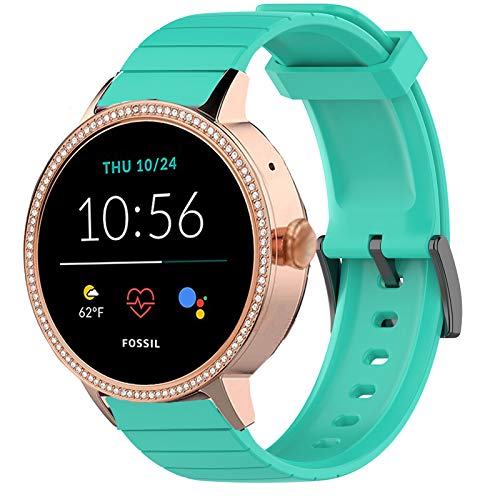 LvBu Armband Kompatibel Für Fossil Damen Gen 5E Samartwatch, Sport Silikon Classic Ersatz Uhrenarmband Für Fossil Damen Gen 5E Samartwatch Smartwatch (Grün) von LvBu