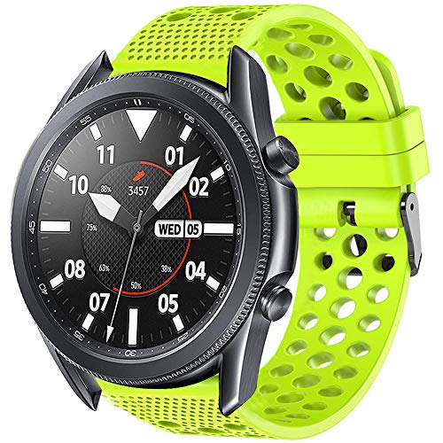 LvBu Armband Kompatibel Für Galaxy Watch 3, Sport Silikon Classic Ersatz Uhrenarmband Für Samsung Galaxy Watch 3 Smartwatch (41mm case, Grün) von LvBu