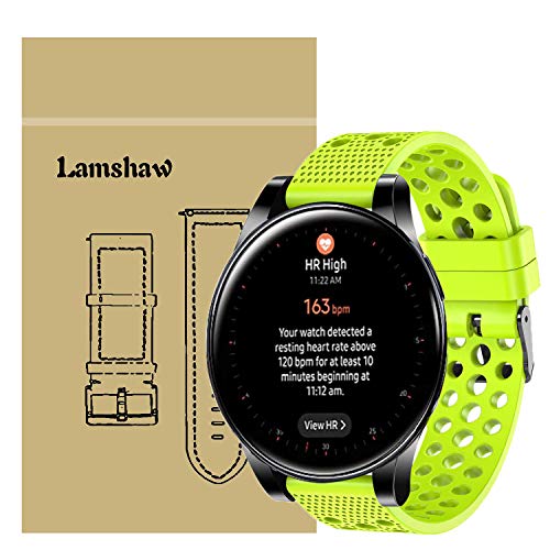 LvBu Armband Kompatibel Für Galaxy Watch Active 2 (44mm), Sport Silikon Classic Ersatz Uhrenarmband Für Samsung Galaxy Watch Active 2 (44mm) Smartwatch (Grün) von LvBu