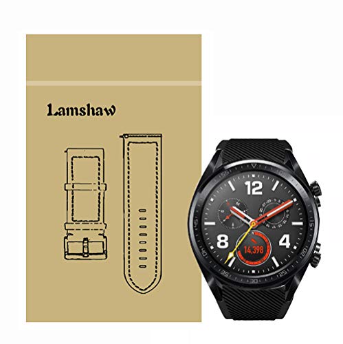 LvBu Armband Kompatibel Für Huawei Watch GT, Sport Silikon Classic Ersatz Uhrenarmband Für Huawei Watch GT Smartwatch (schwarz) von LvBu