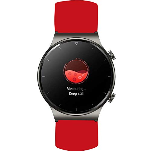 LvBu Armband Kompatibel Für Huawei Watch GT 2 Pro, Sport Silikon Classic Ersatz Uhrenarmband Für Huawei Watch GT 2 Pro Smartwatch (rot) von LvBu