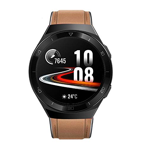 LvBu Armband Kompatibel Für Huawei Watch GT 2e, Leder Silikon Classic Ersatz Uhrenarmband Für Huawei Watch GT 2e Smartwatch (braun) von LvBu