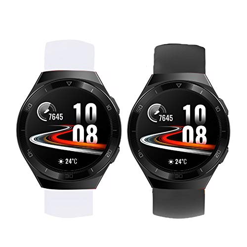 LvBu Armband Kompatibel Für Huawei Watch GT 2e, Sport Silikon Classic Ersatz Uhrenarmband Für Huawei Watch GT 2e Smartwatch (2 Pack-a) von LvBu