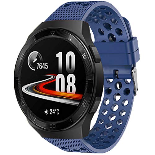 LvBu Armband Kompatibel Für Huawei Watch GT 2e, Sport Silikon Classic Ersatz Uhrenarmband Für Huawei Watch GT 2e Smartwatch (Blau) von LvBu