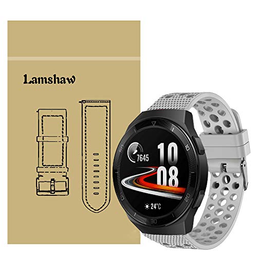 LvBu Armband Kompatibel Für Huawei Watch GT 2e, Sport Silikon Classic Ersatz Uhrenarmband Für Huawei Watch GT 2e Smartwatch (Grau) von LvBu