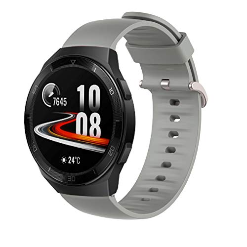 LvBu Armband Kompatibel Für Huawei Watch GT 2e, Sport Silikon Classic Ersatz Uhrenarmband Für Huawei Watch GT 2e Smartwatch (Grey) von LvBu