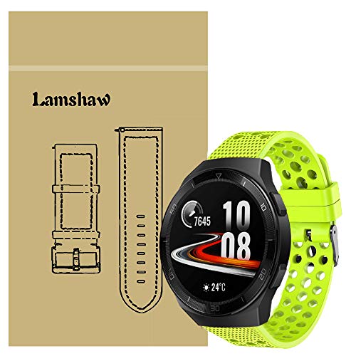 LvBu Armband Kompatibel Für Huawei Watch GT 2e, Sport Silikon Classic Ersatz Uhrenarmband Für Huawei Watch GT 2e Smartwatch (Grün) von LvBu