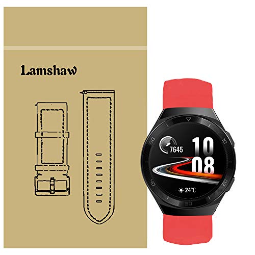 LvBu Armband Kompatibel Für Huawei Watch GT 2e, Sport Silikon Classic Ersatz Uhrenarmband Für Huawei Watch GT 2e Smartwatch (Rot) von LvBu
