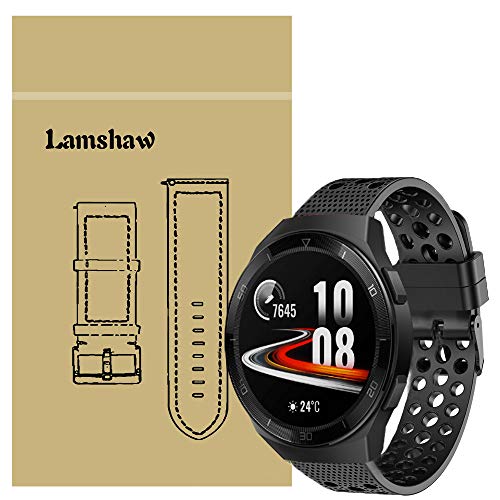 LvBu Armband Kompatibel Für Huawei Watch GT 2e, Sport Silikon Classic Ersatz Uhrenarmband Für Huawei Watch GT 2e Smartwatch (Schwarz) von LvBu