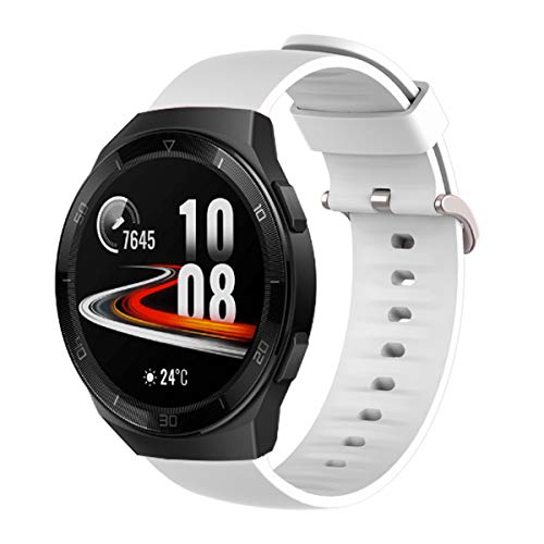 LvBu Armband Kompatibel Für Huawei Watch GT 2e, Sport Silikon Classic Ersatz Uhrenarmband Für Huawei Watch GT 2e Smartwatch (White) von LvBu
