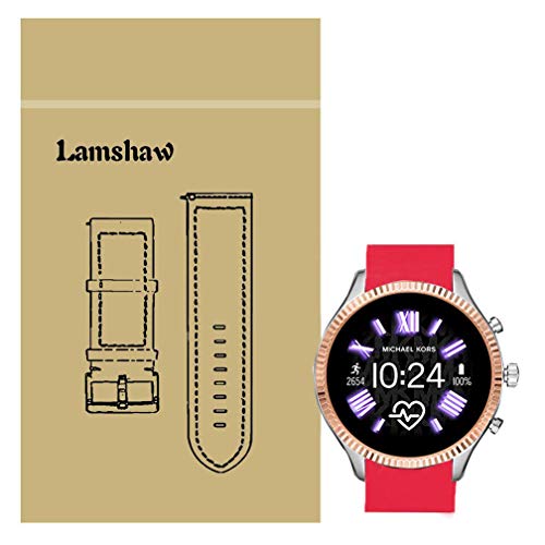 LvBu Armband Kompatibel Für MK Lexington 2, Sport Silikon Classic Ersatz Uhrenarmband Für MK Lexington 2 Smartwatch (Rot) von LvBu