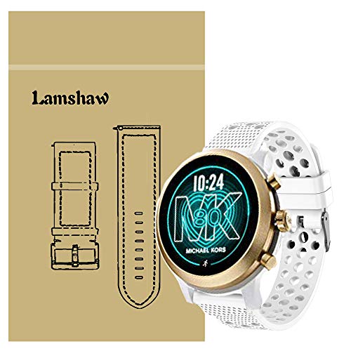 LvBu Armband Kompatibel Für MK MKGO, Sport Silikon Classic Ersatz Uhrenarmband Für MK Access MKGO Smartwatch (Weiß) von LvBu
