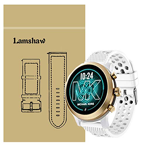 LvBu Armband Kompatibel Für MK MKGO, Sport Silikon Classic Ersatz Uhrenarmband Für MK Access MKGO Smartwatch (Weiß) von LvBu